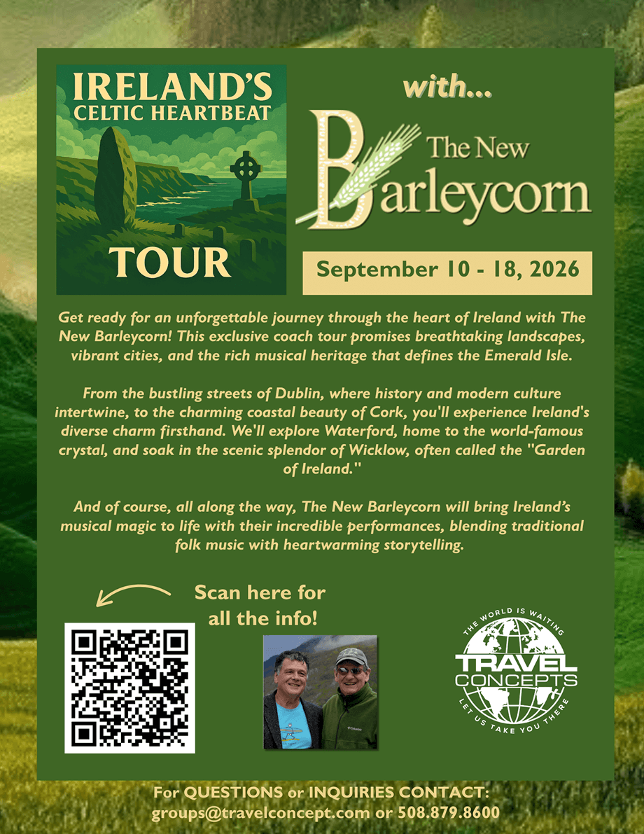 Ireland's Celtic Heartbeat Tour with The New Barleycorn
